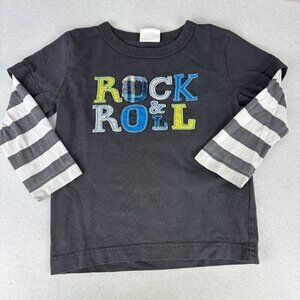 Mini Boden Rock and Roll Applique Layered Long Sleeve Tee 2-3Y